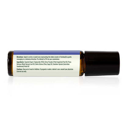 Mezcla de aceites esenciales prediluidos Clear Intuition (Chakra del entrecejo) Roll-on de 10 ml