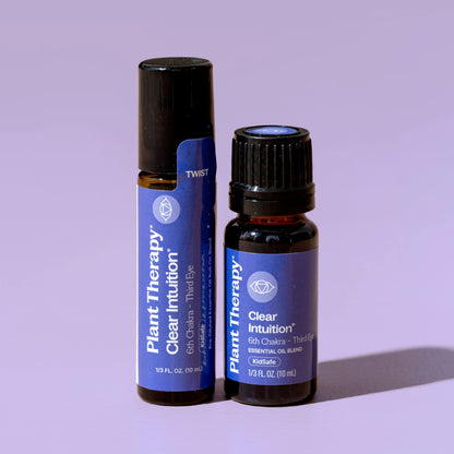Mezcla de aceites esenciales prediluidos Clear Intuition (Chakra del entrecejo) Roll-on de 10 ml