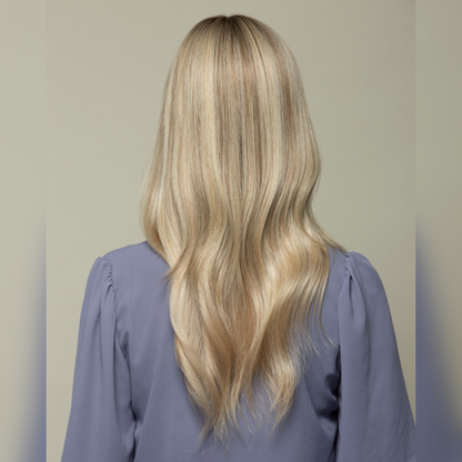 Clio 14 M PLUS | Remy Human Hair Topper (Reinforced Hand-Tied Base)