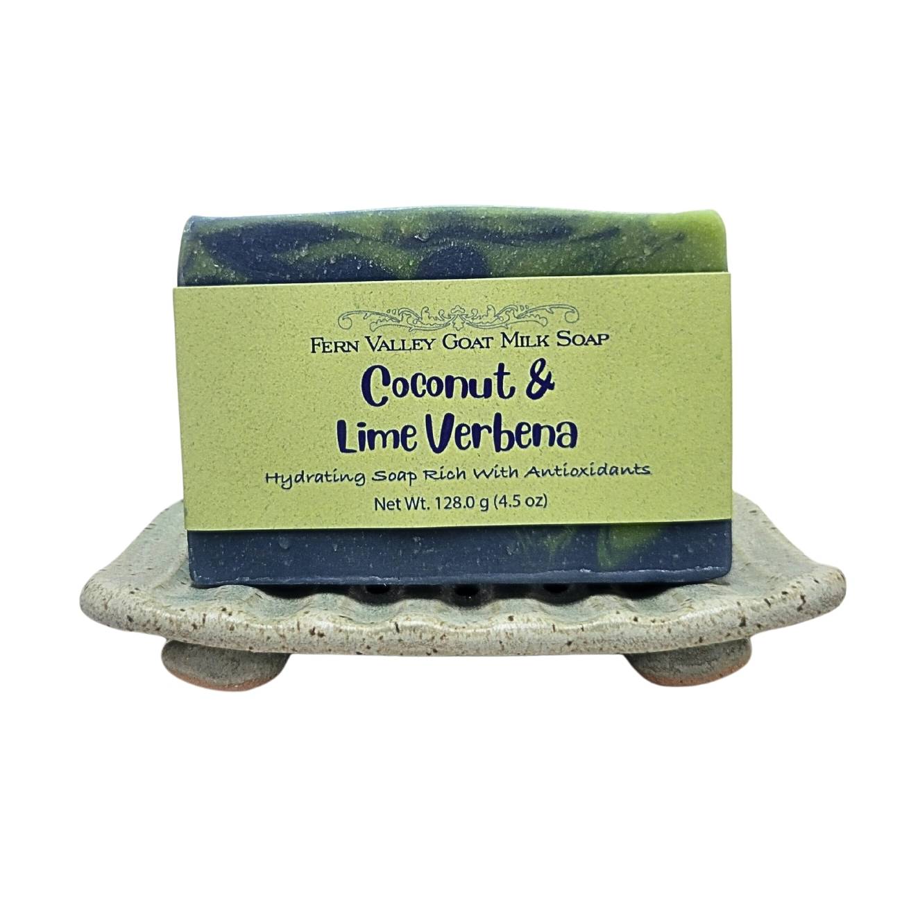 Jabón artesanal de leche de cabra | Hidratante con antioxidantes | Aroma tropical a coco y lima verbena
