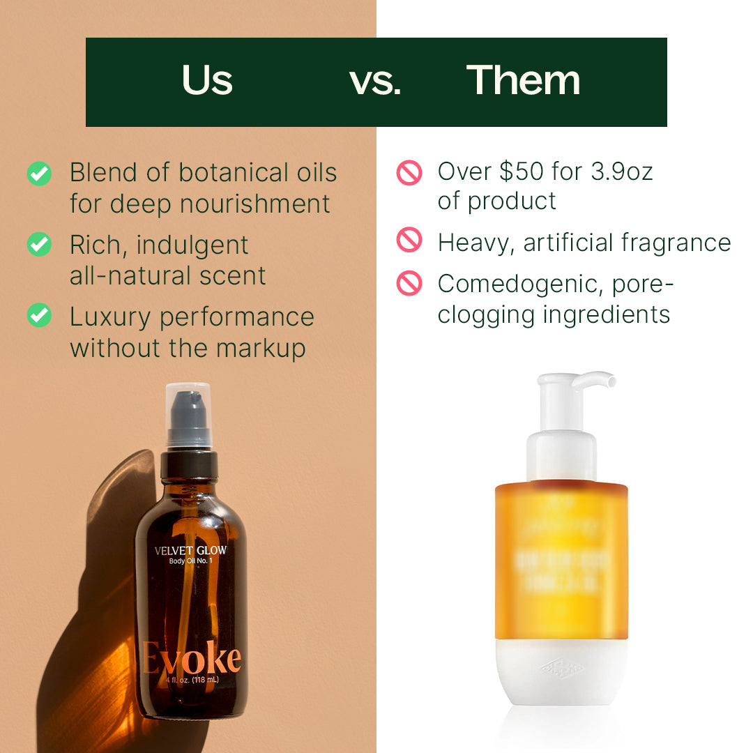 Aceite corporal Evoke Velvet Glow