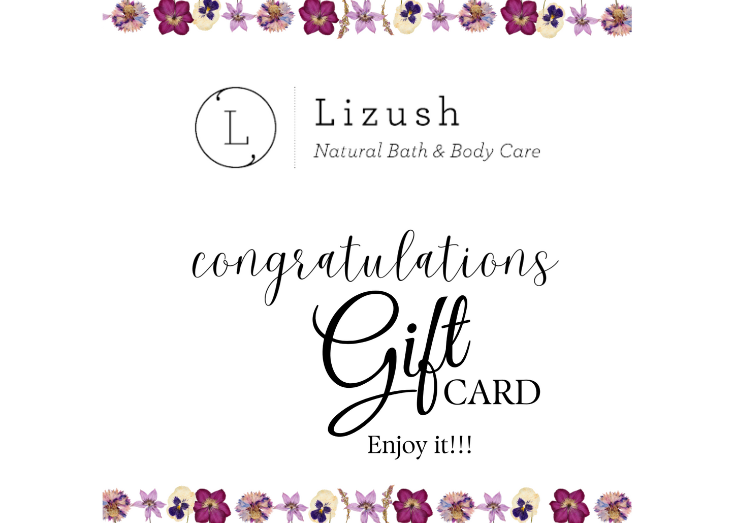 Electronic Gift Card -  Love is for any occasion