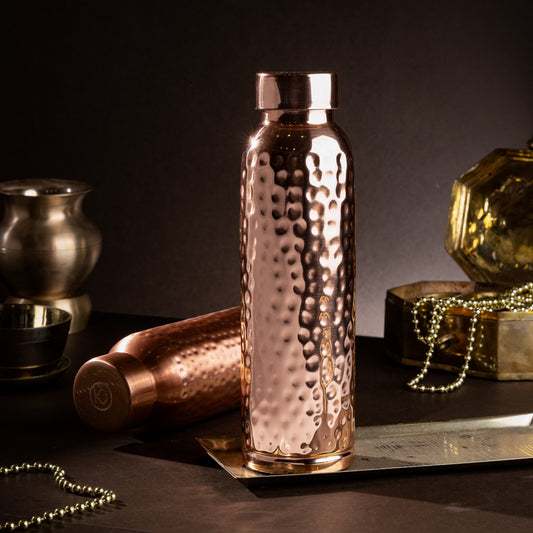 100% Pure Copper Bottle - Luxe Diamond