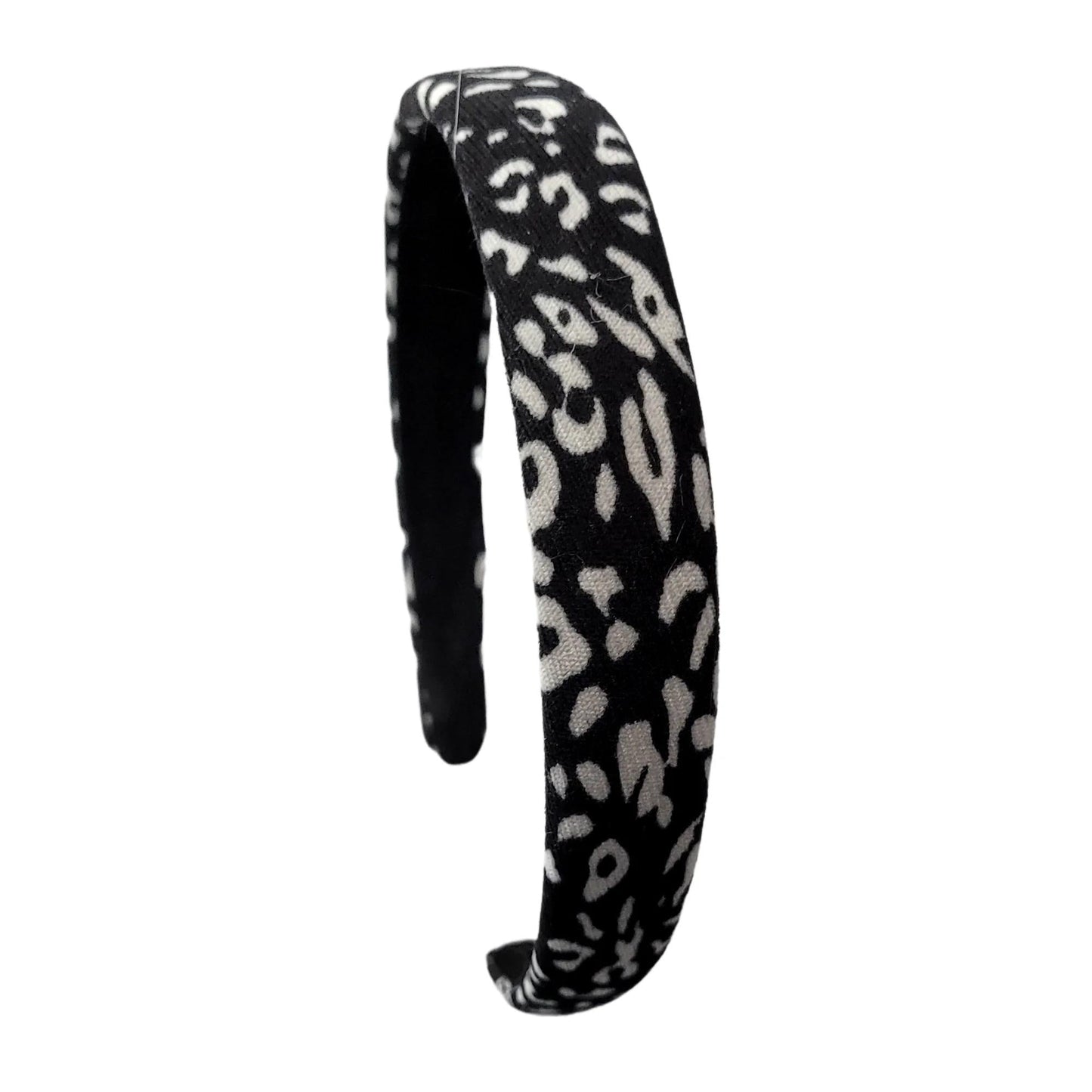 Spotted Hard Headband (Black / White)