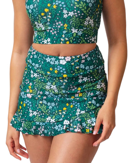 Cottage Floral Ultra High-Waist Skirt w/ Bottoms