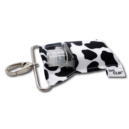 Cow Print SaniClip Hand Sanitizer Holder