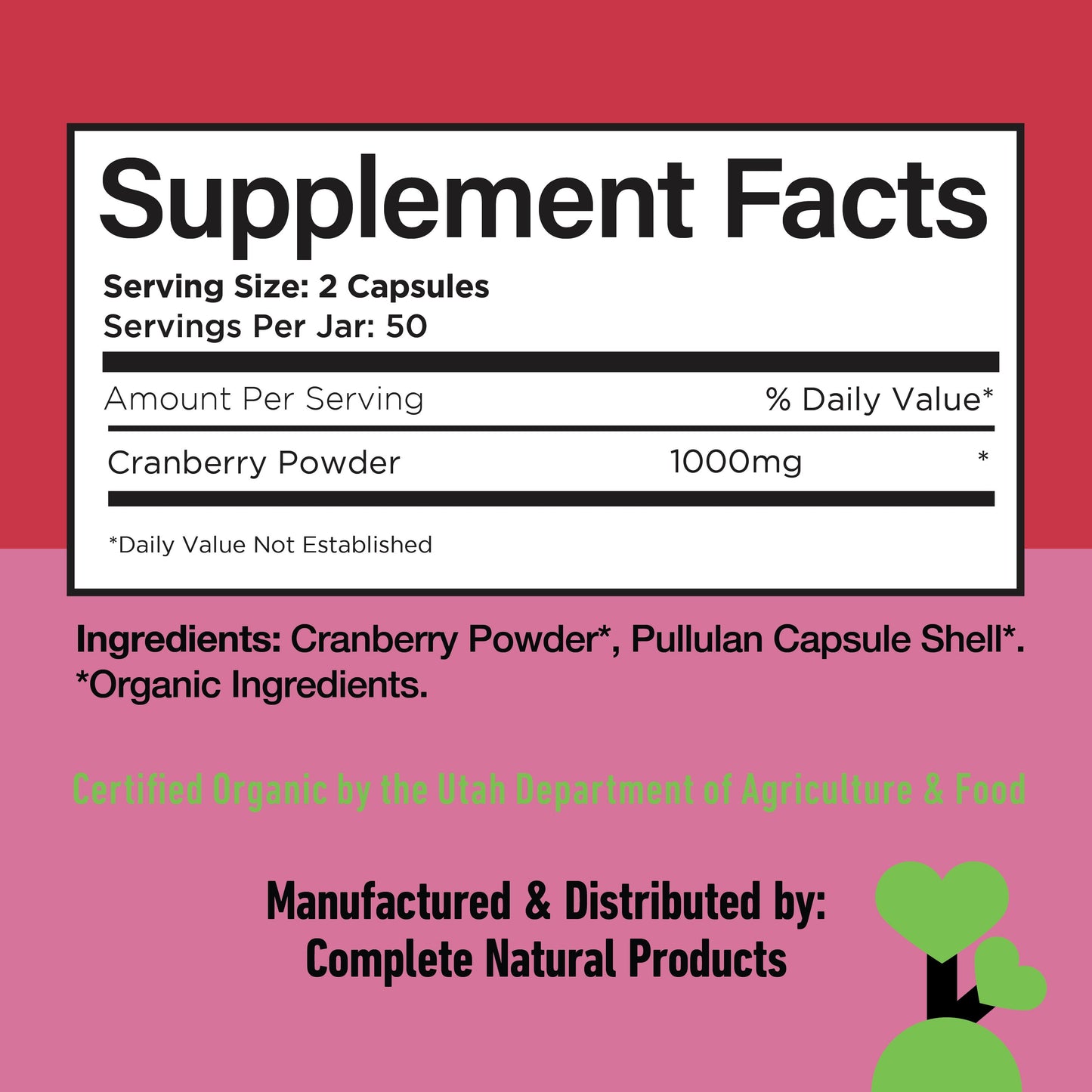 Organic Cranberry Capsules