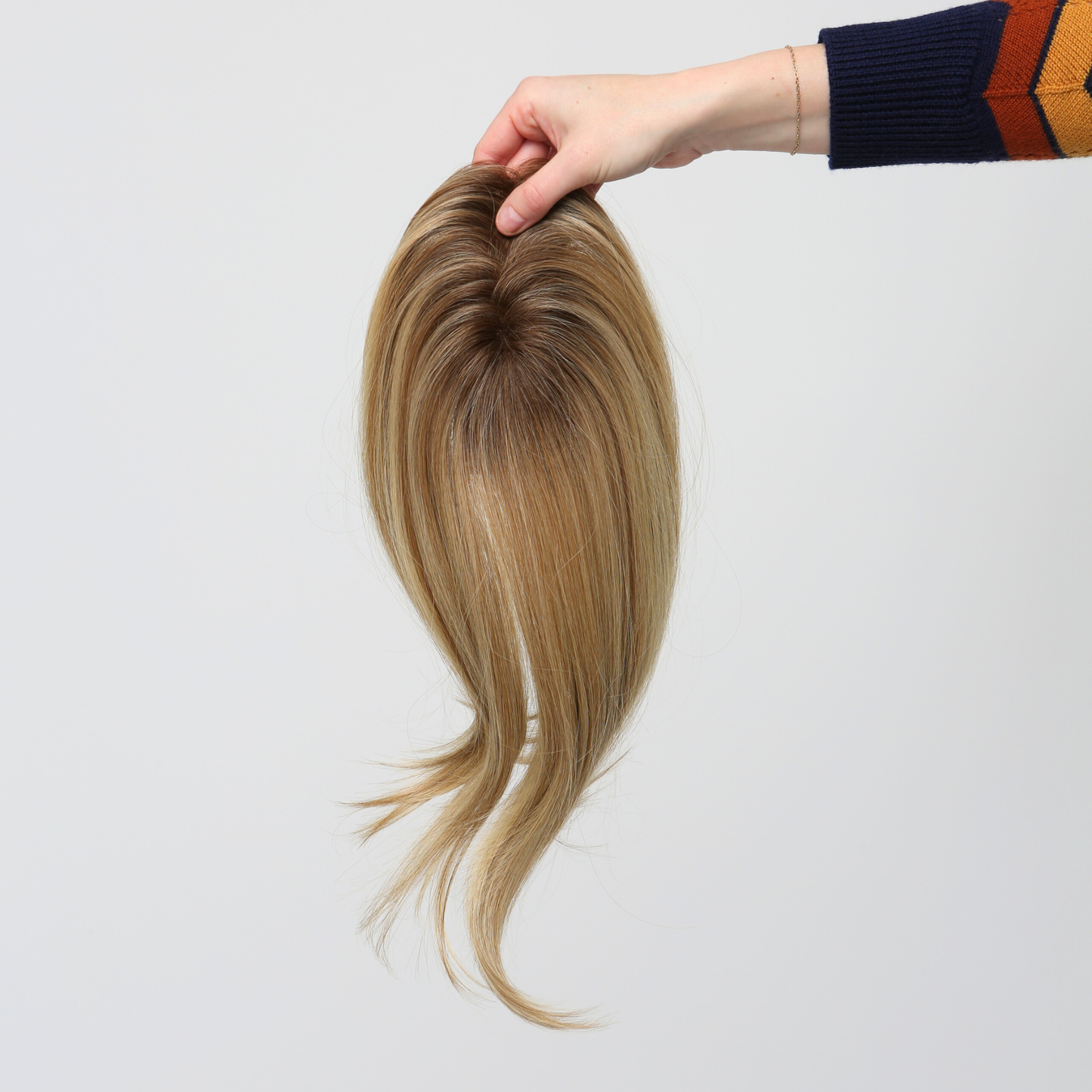 Clio 14 S | Hand-Tied Synthetic Hair Topper (Heat-Friendly)