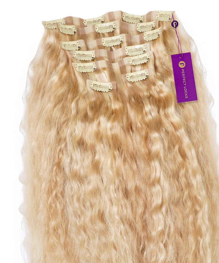 Extensiones de cabello rizado sin costuras con clip