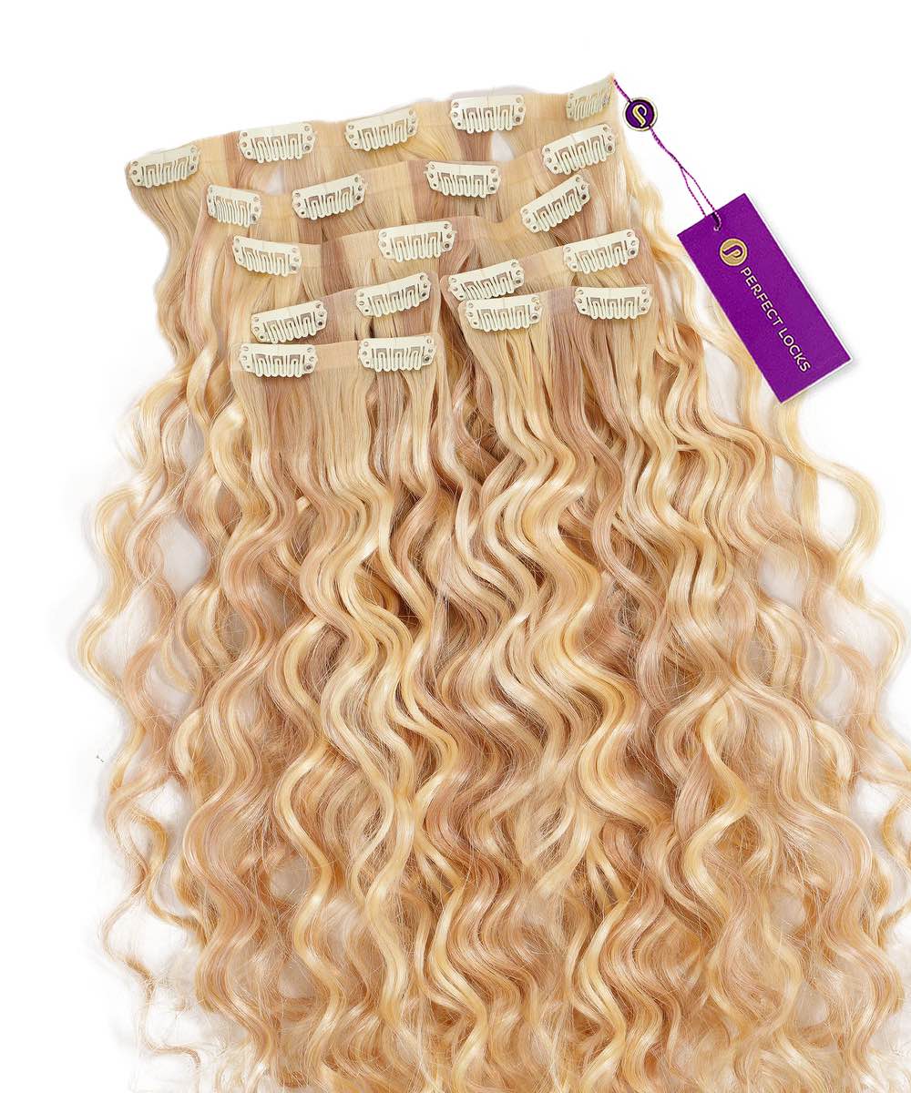 Extensiones de cabello rizado sin costuras con clip