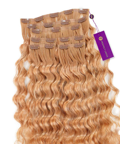 Extensiones de cabello rizado sin costuras con clip