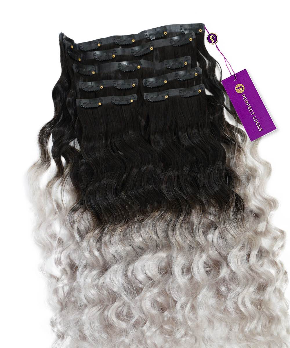 Extensiones de cabello rizado sin costuras con clip