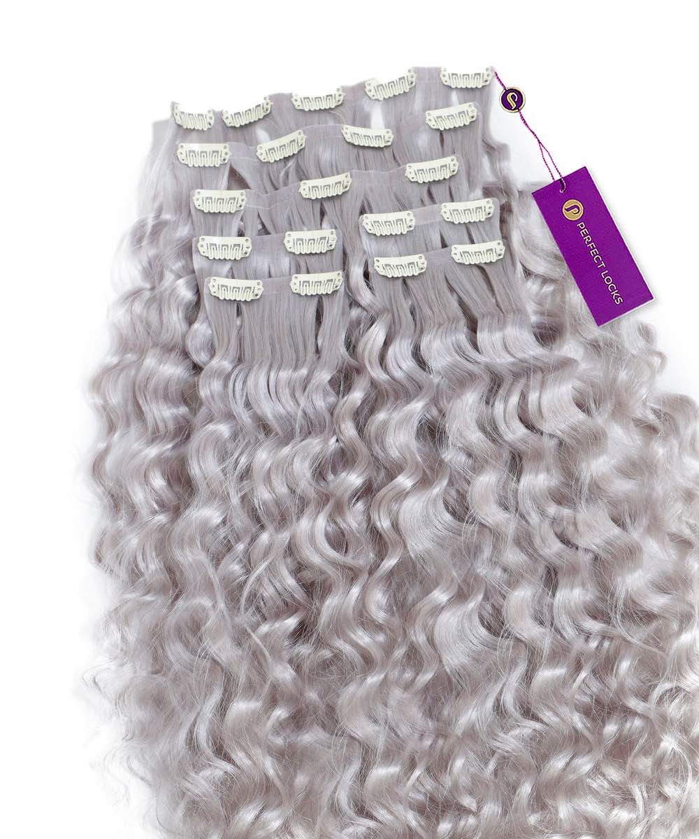 Extensiones de cabello rizado sin costuras con clip