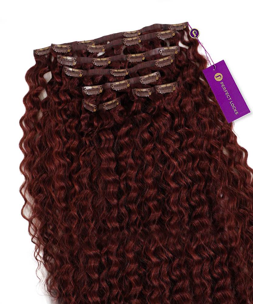 Extensiones de cabello rizado sin costuras con clip