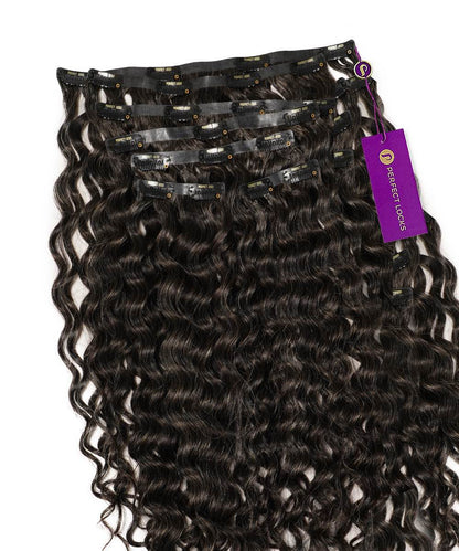 Extensiones de cabello rizado sin costuras con clip