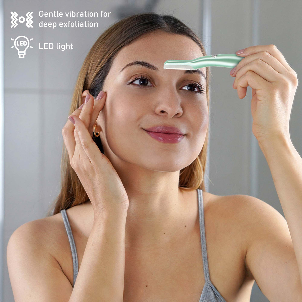 Herramienta de depilación de precisión Dermaplaning: afeitadora profesional para una piel suave y radiante, depilación fina y textura mejorada.