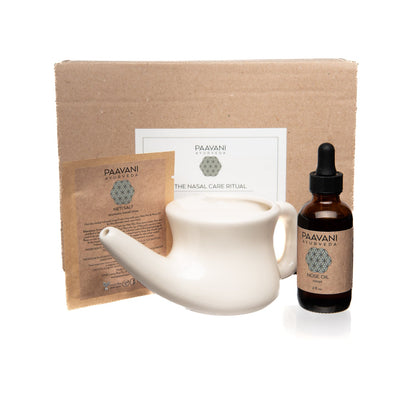 Nasal Care Ritual | Ayurvedic Neti & Nasya Kit for Sinus Health