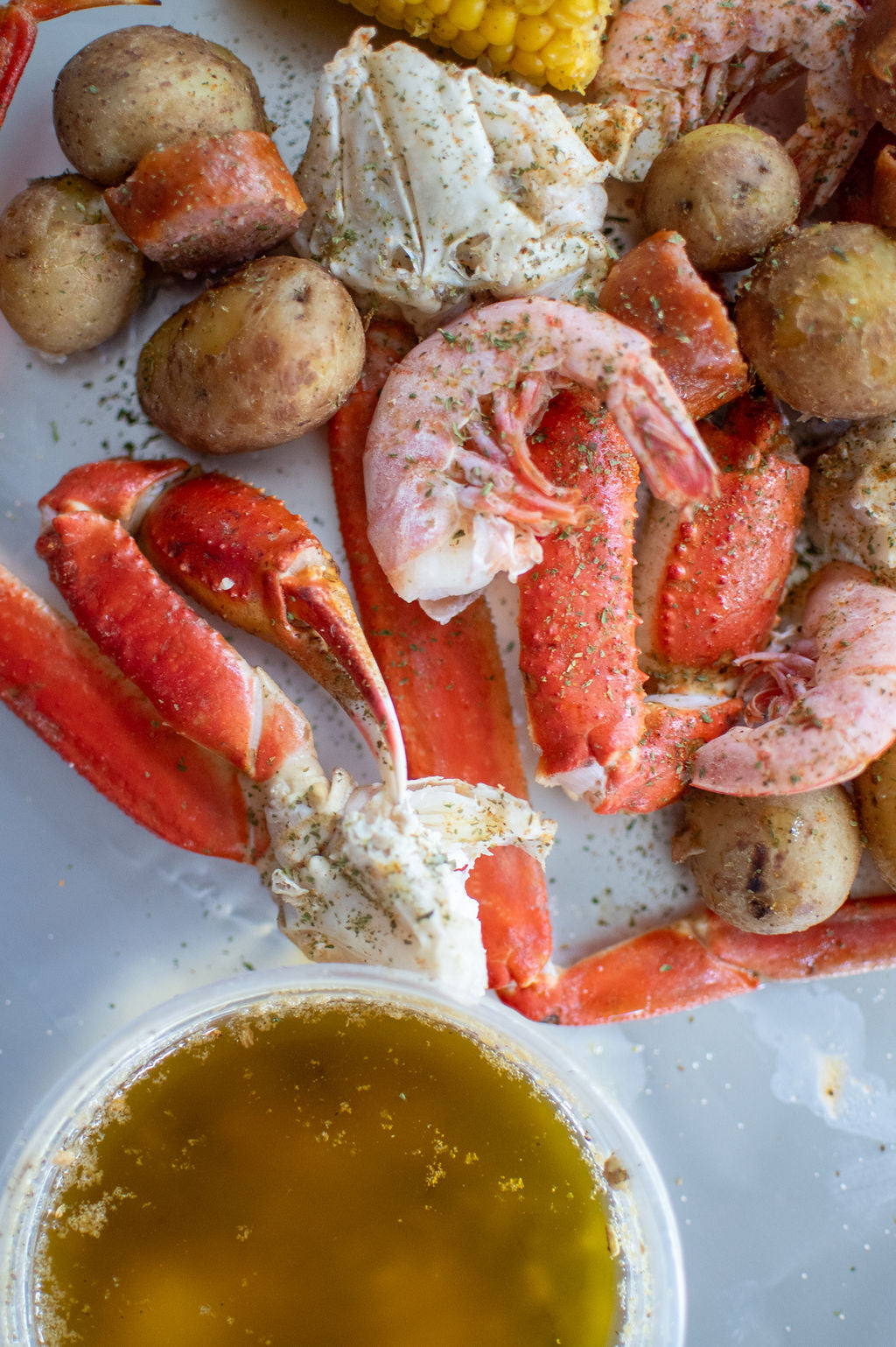 Kit de fruits de mer bouillis pour 2 personnes (crabe et crevettes) [50 % de réduction]