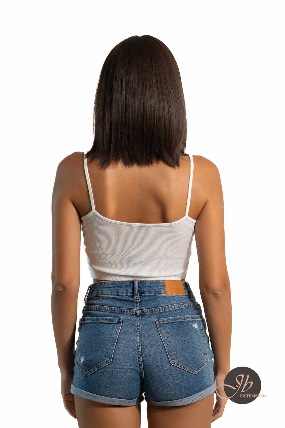 JBEXTENSION 12 Inches Bob Cut Cold Brown Straight Pre-Cut Frontlace Glueless Wig PAULA