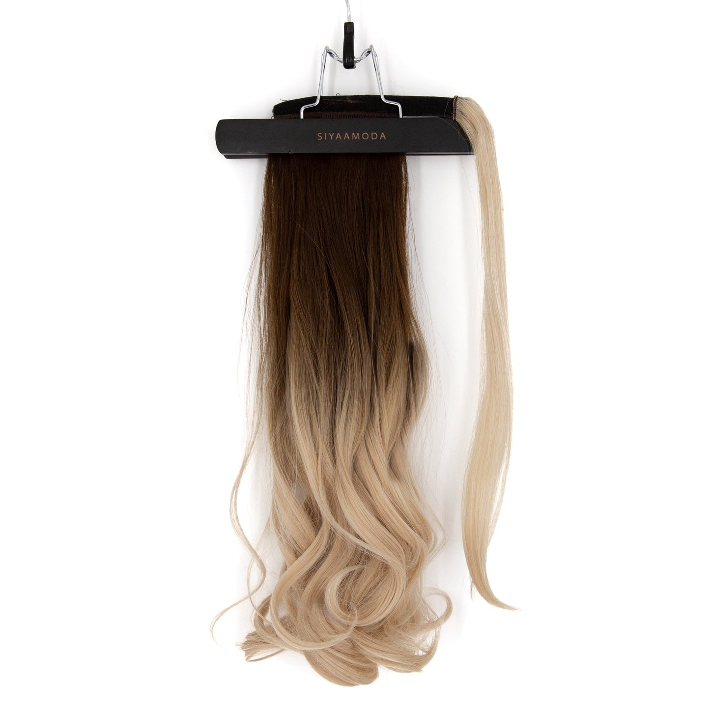23" Ponytail Curly Clip-In BALAYAGE BLONDE