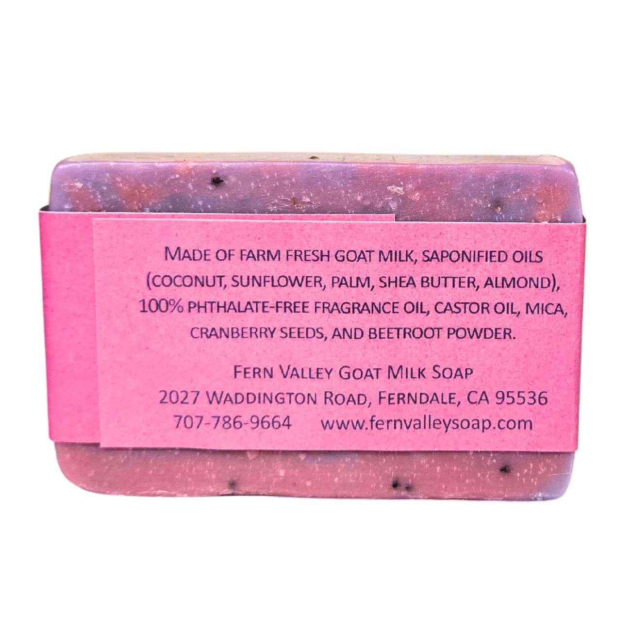 Jabón natural de leche de cabra | Exfoliante de semillas de arándano | Divine - Aroma floral almizclado