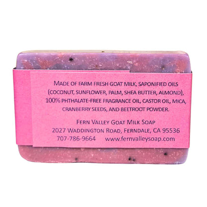 Jabón natural de leche de cabra | Exfoliante de semillas de arándano | Divine - Aroma floral almizclado