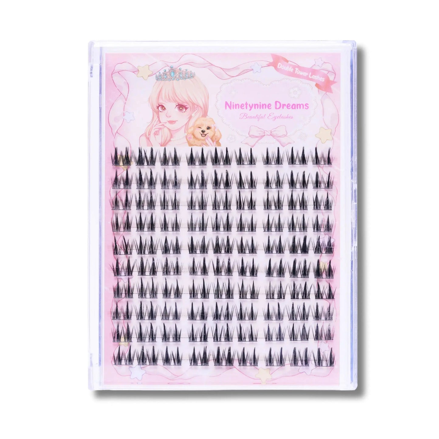 90 pestañas de doble torre