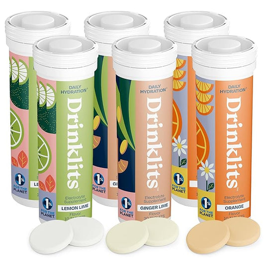Drinklits Best Hydration Variety Pack - 6 Tubes | 60 Servings