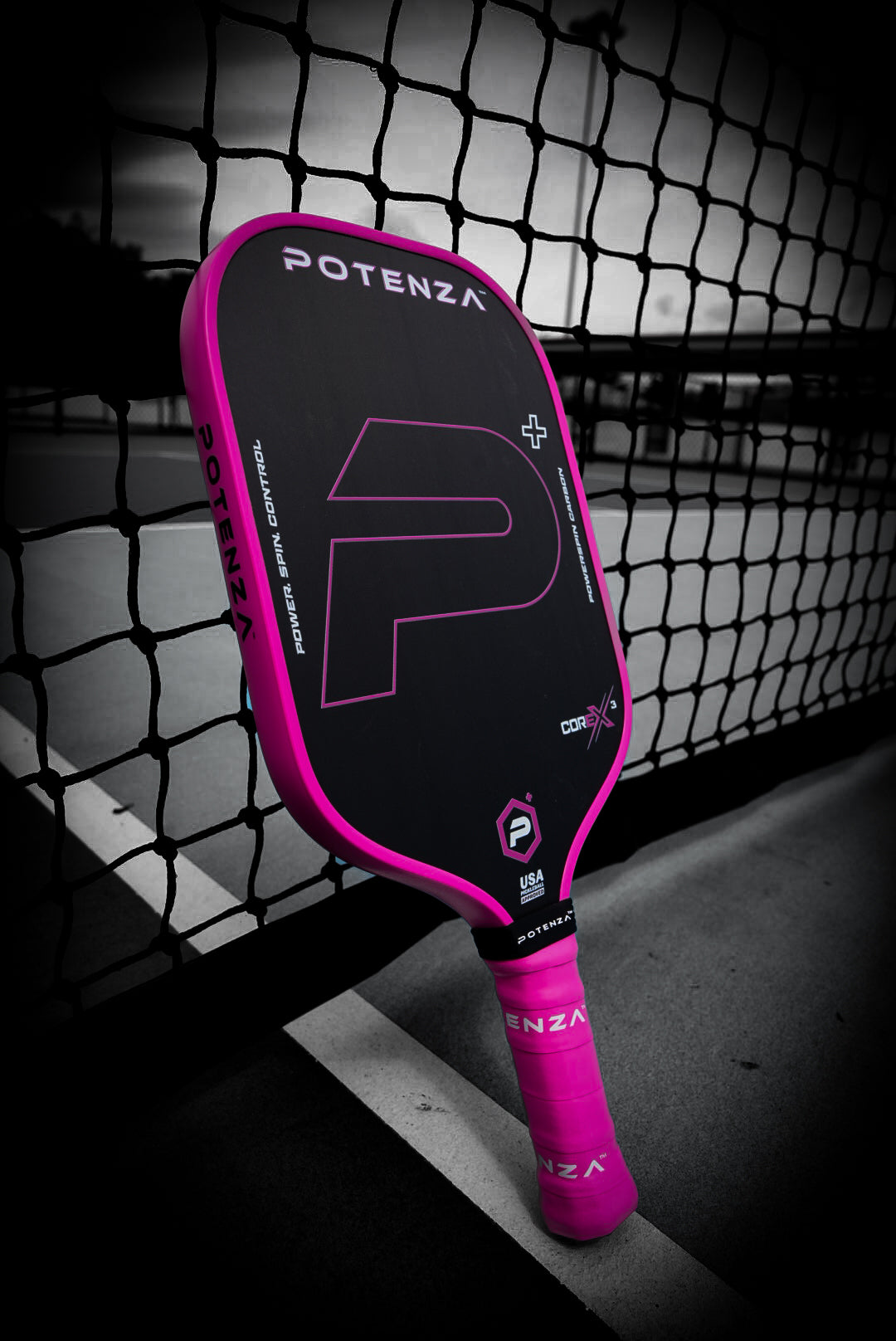 P+ PowerSpin Carbon COREx3 (rosa neón, cara alargada)