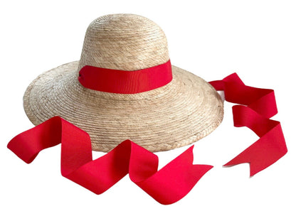 Buttercup Little Girl’s Hat - Red Grosgrain Ribbon