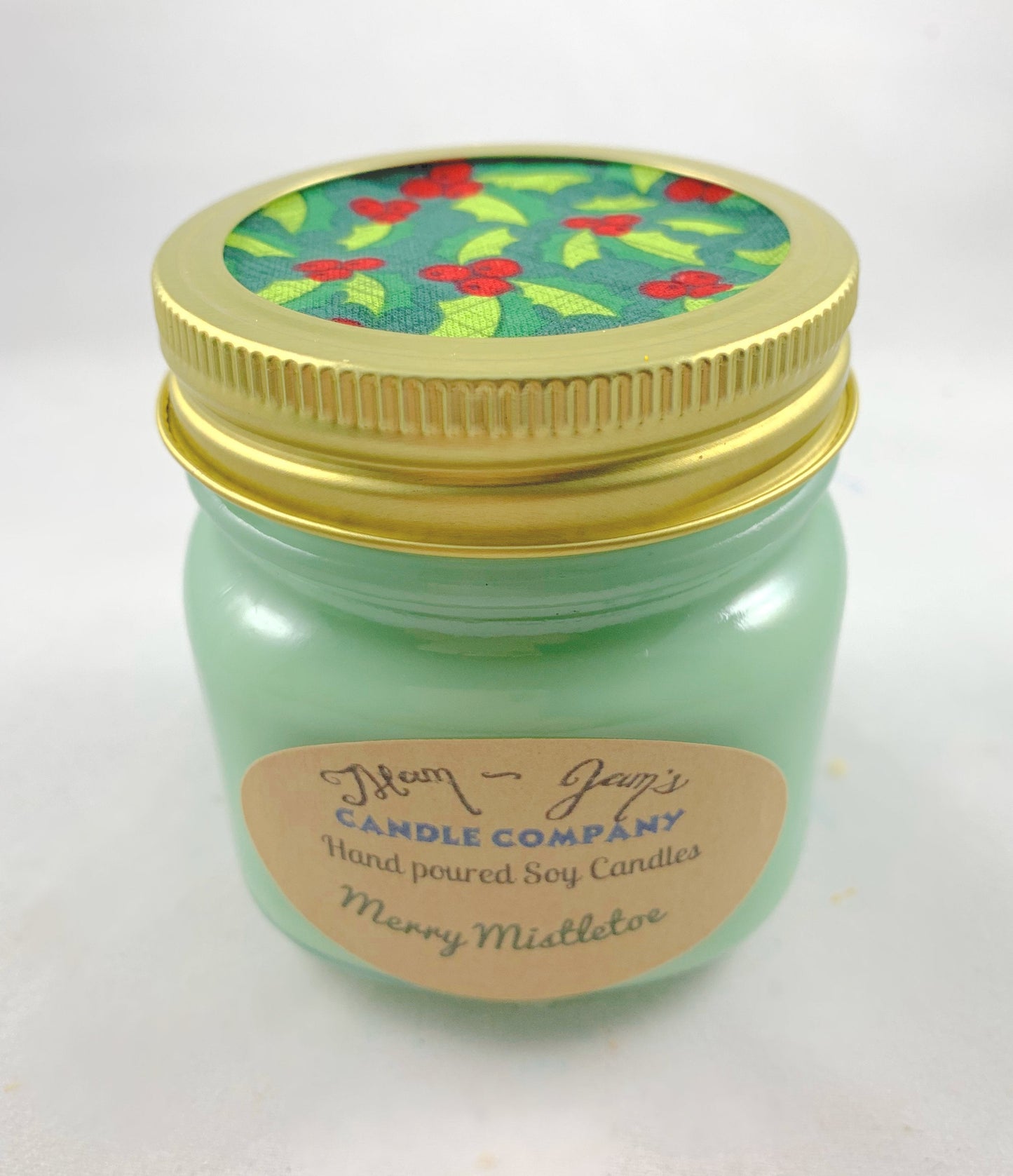 Merry Mistletoe Soy Candle – Fresh & Festive Holiday Scent | Mam Jam’s