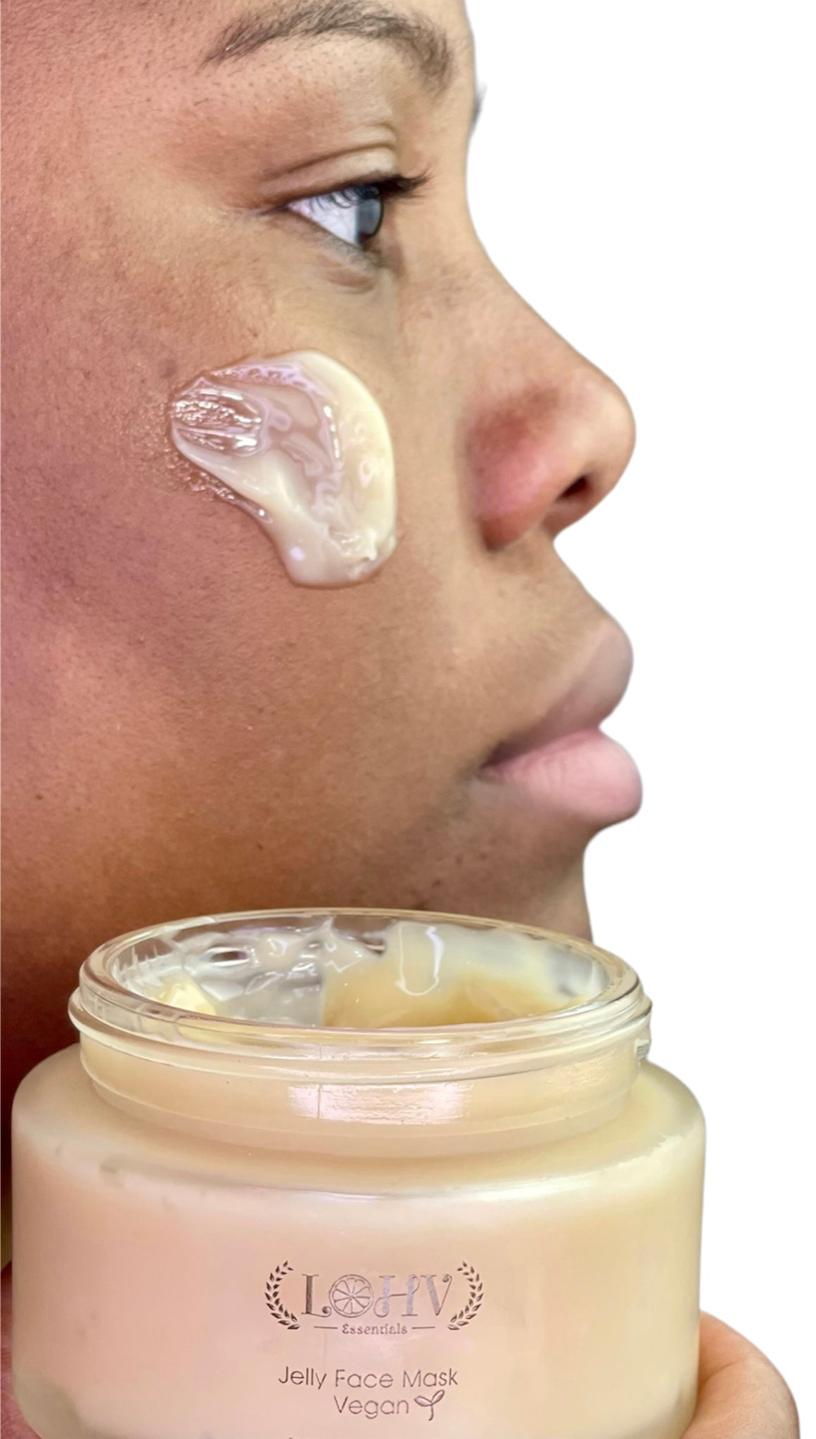 MASCARILLA FACIAL DE GELATINA REJUVENECEDORA 100% VEGANA PREMIUM Con Retinol + Cúrcuma + Aloe Vera + Ácido láctico + Hoja de Romero