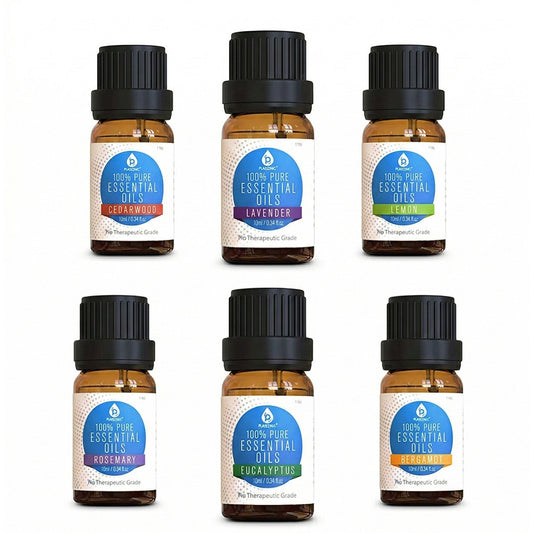 6 Pack of 100% Pure Essential Aromatherapy Oils