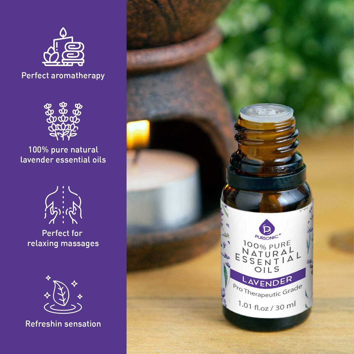 Aceites esenciales de lavanda 100% puros y naturales