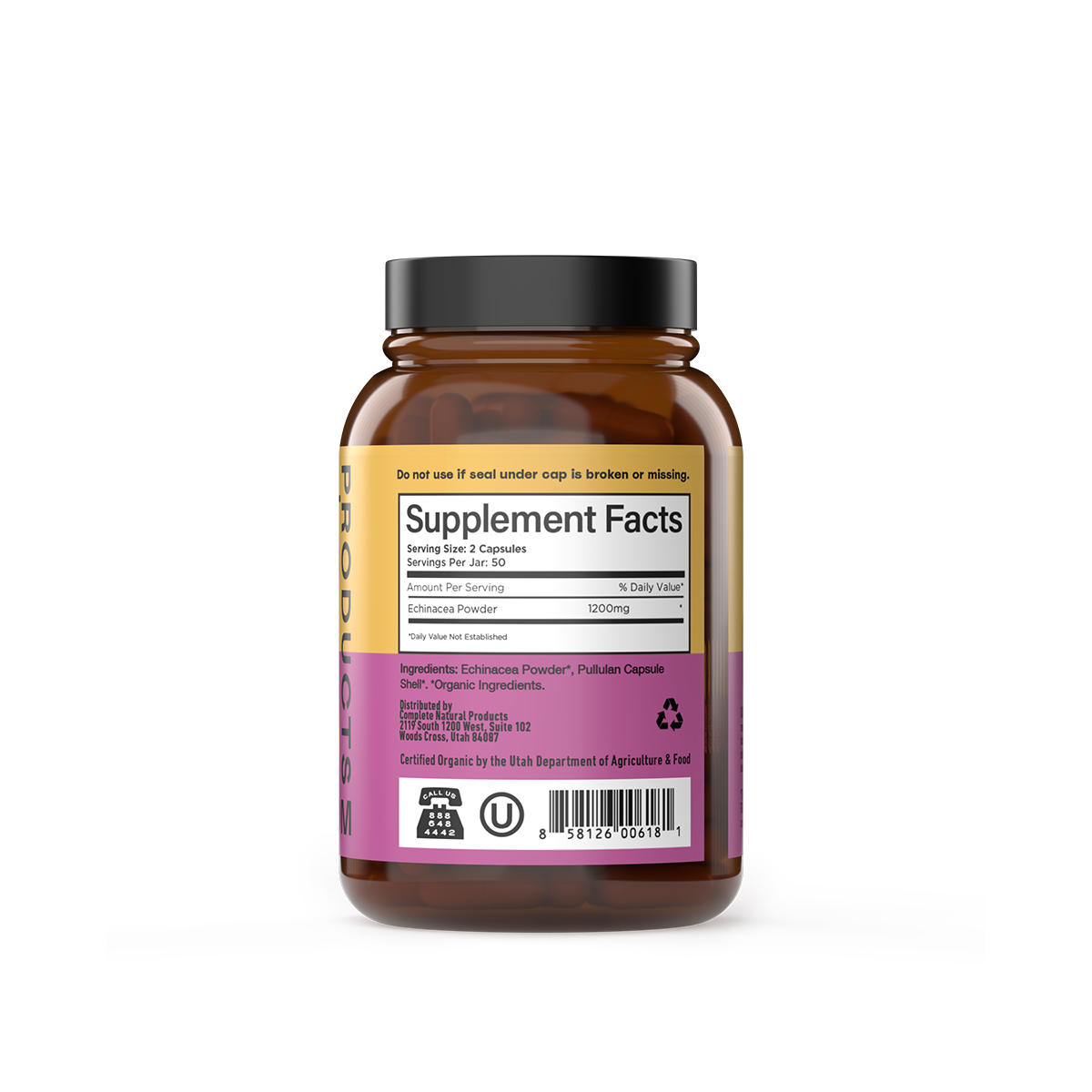 Cápsulas de equinácea orgánica