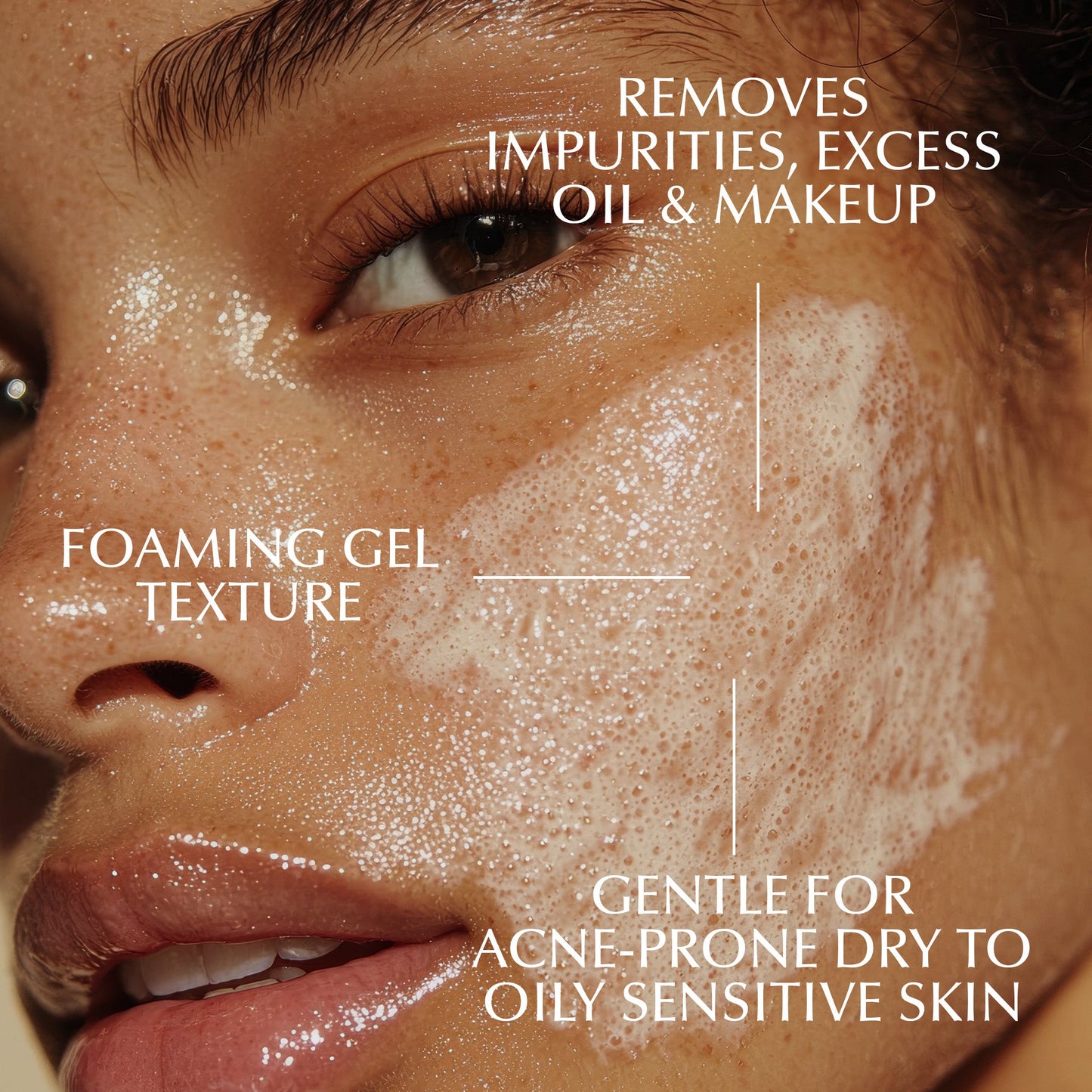 Gentle Foaming Facial Cleanser – Aloe, Apple & Ashwagandha for All Skin Types