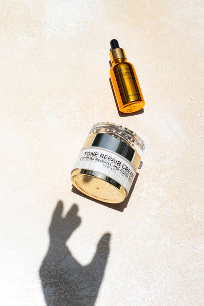 Brightening Vitamin C & Tone Repair Cream Set – Vegan, Gluten-Free Dark Spot & Hyperpigmentation Duo