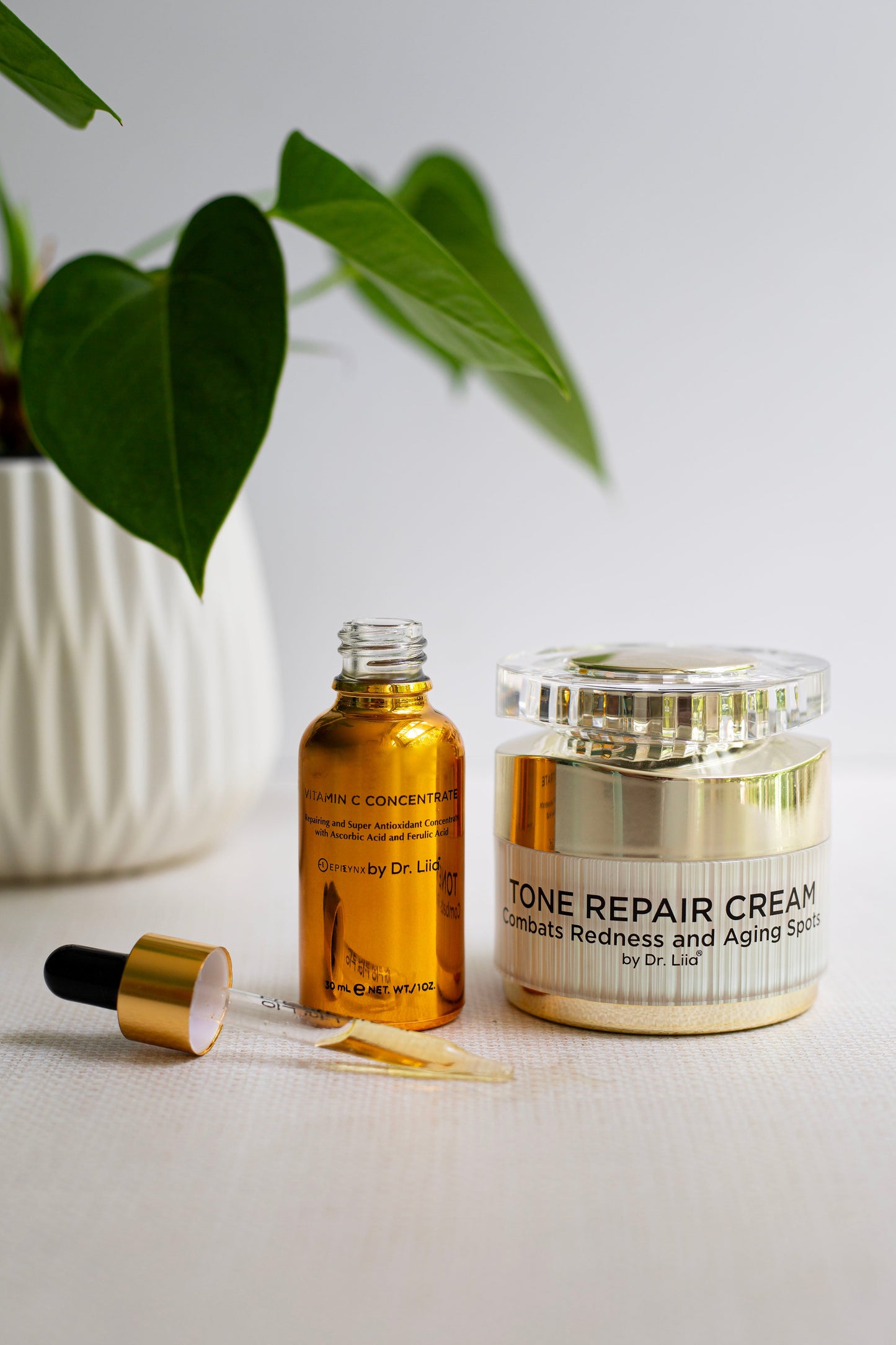 Brightening Vitamin C & Tone Repair Cream Set – Vegan, Gluten-Free Dark Spot & Hyperpigmentation Duo