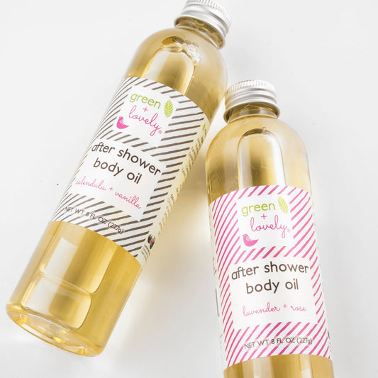 LAVENDER ROSE + CALENDULA VANILLA After Shower Body Oils - Dry Oil Moisturizer