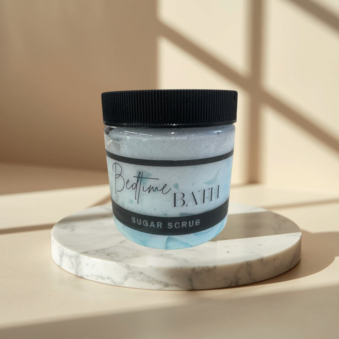 Exfoliante de azúcar para el baño antes de dormir