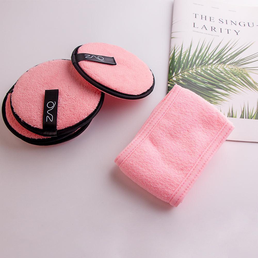 ZAQ Reusable Makeup Remover Pads 4pack with Spa facial Headband