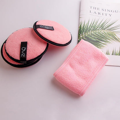 ZAQ Reusable Makeup Remover Pads 4pack with Spa facial Headband
