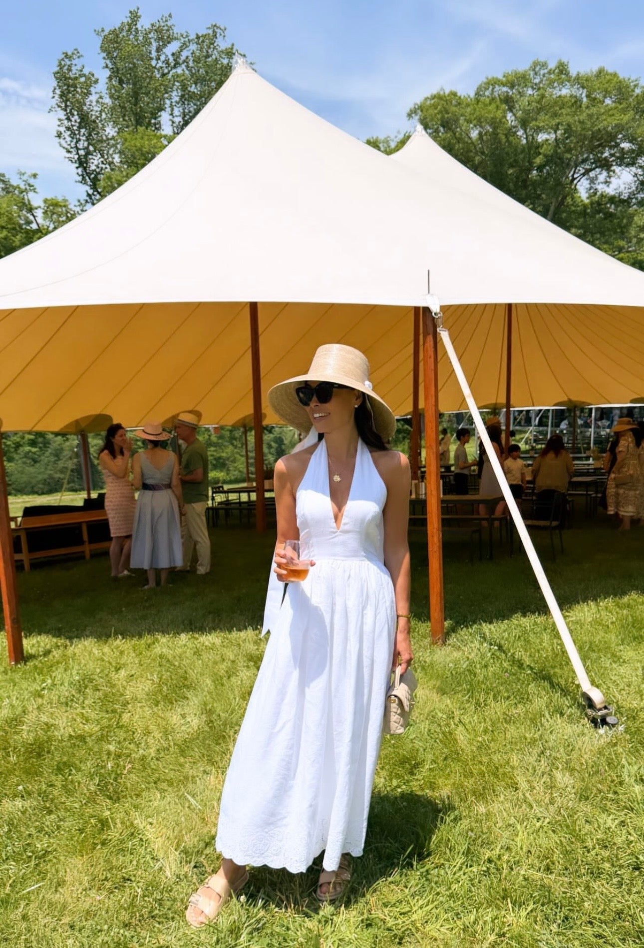 Wildflower Sun Hat - Masters Green Wide & Short Grosgrain Ribbon