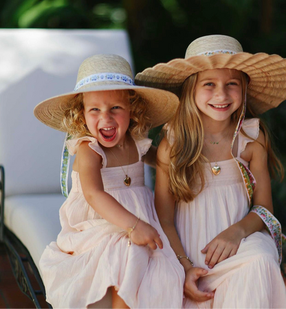 Buttercup Little Girl’s Hat - Ivory Grosgrain Ribbon