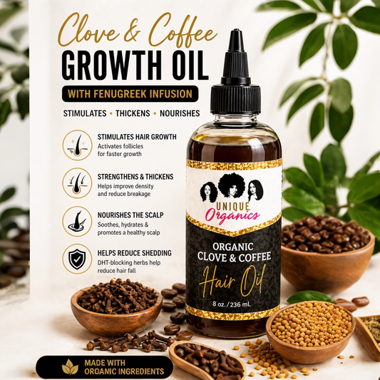 Fast Growth Hair Oil, Clove, Coffee & Fenugreek, Slow To Grow Hair Oil, Dandruff, Itchy Scalp