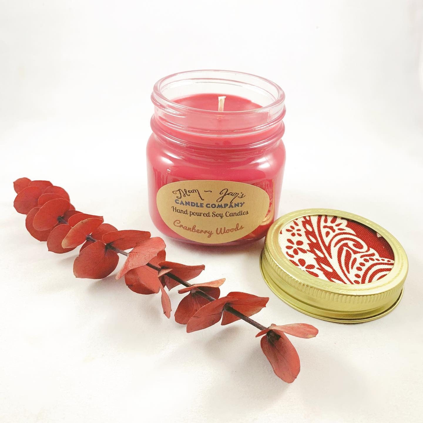 Cranberry Woods Soy Candle – Tart & Earthy Scent | Mam Jam’s