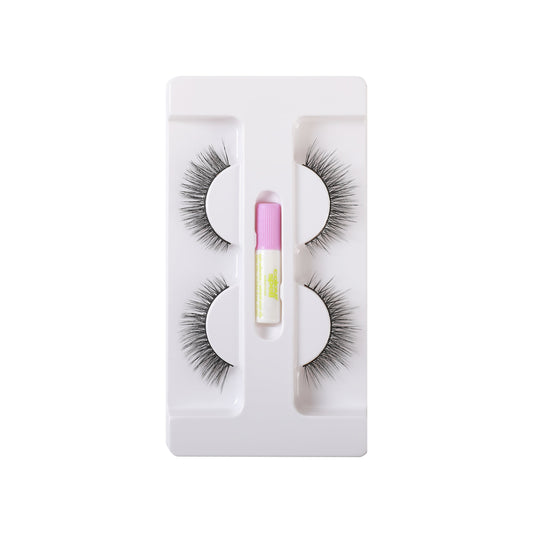False Eyelashes with Adhesive