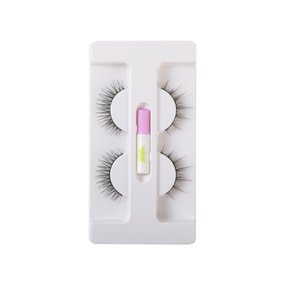 False Eyelashes with Adhesive