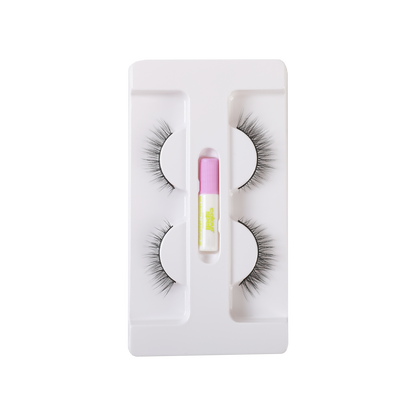 False Eyelashes with Adhesive