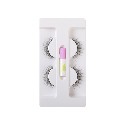 False Eyelashes with Adhesive